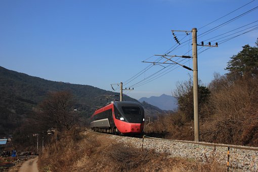 Zug, Eisenbahn, Berg, Gleiskörper