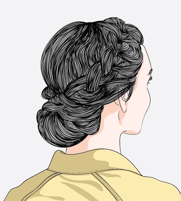 Free woman hairstyle braid illustration