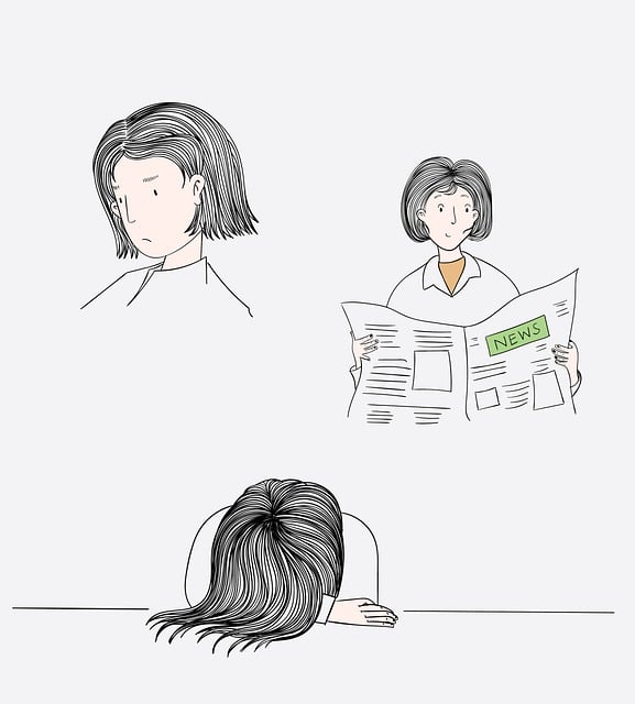 Free woman lifestyle home illustration