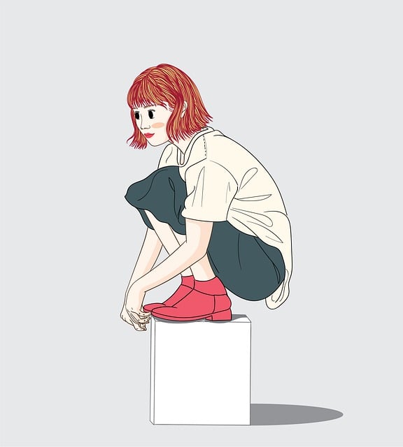 Free woman fashion model illustration