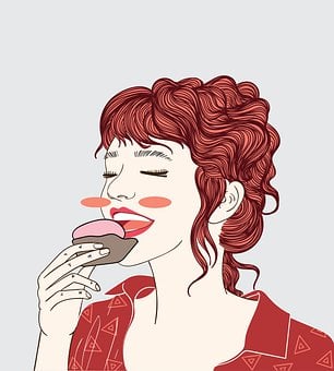 Free Woman Snack illustration and picture
