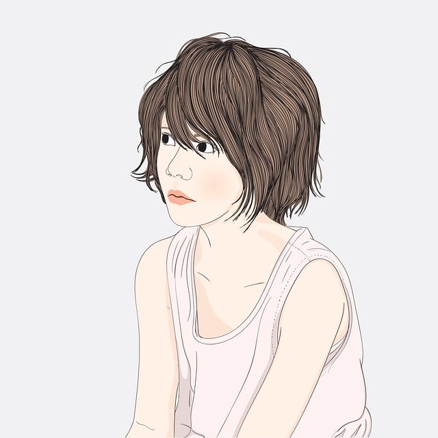 Free woman home lifestyle illustration