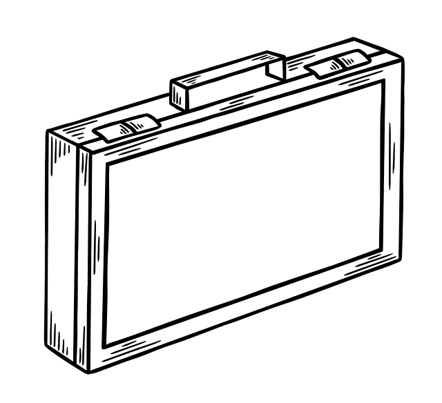 Free briefcase bag fashion illustration