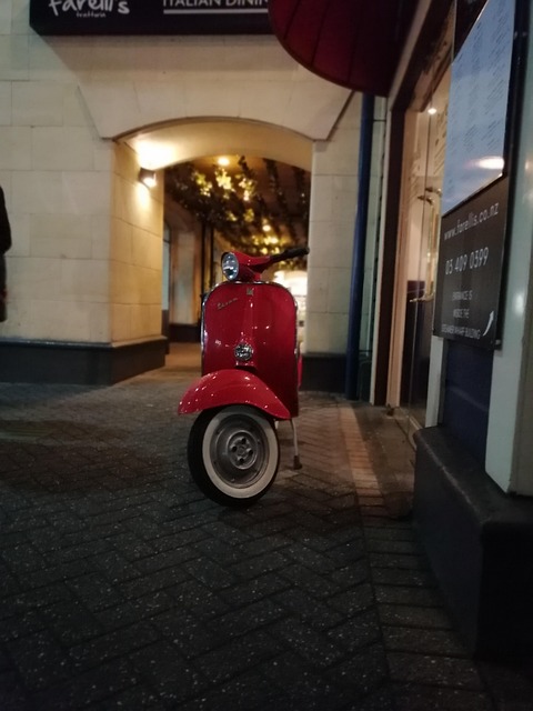 Rojo, Calle, Pequeño, Motocicleta, Moto