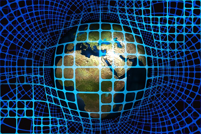 Free world internet networking illustration
