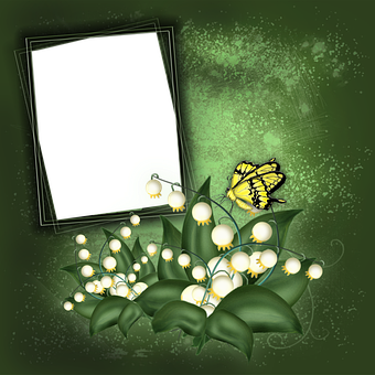 Maiglöckchen, Blumen, Schmetterling