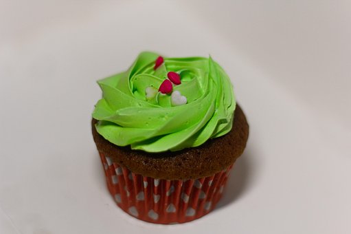 Free Green Cupcake photo and picture