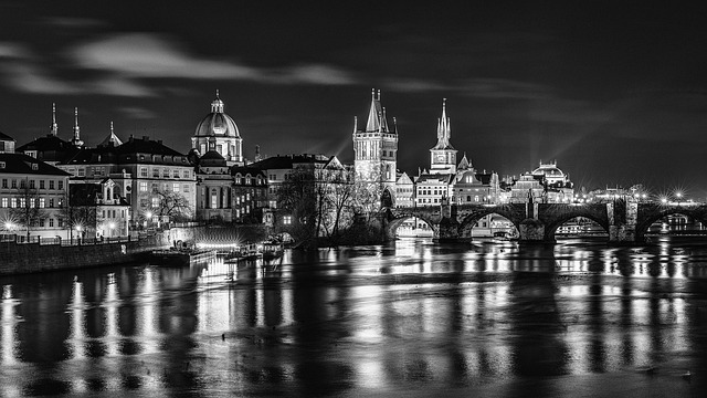 Budovy, Most, Středověký, Praha, Čeština