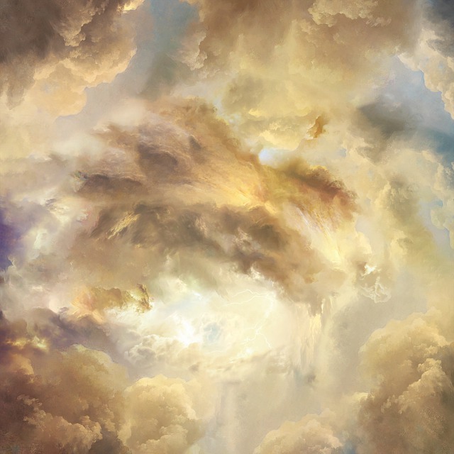 Free sky clouds painting illustration