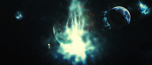 Free skeleton galaxy fantasy illustration