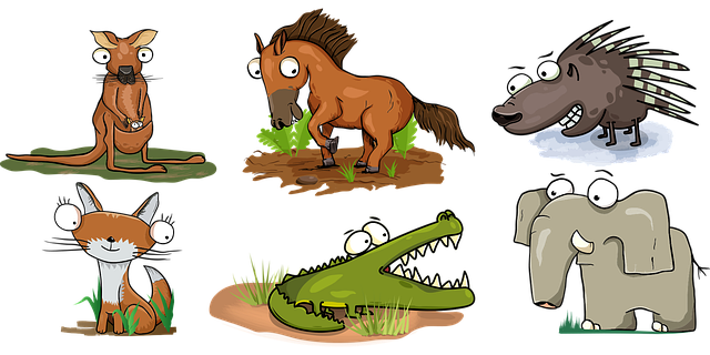 Free animals wildlife cartoon vector