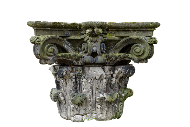 Free pillar architecture isolated illustration