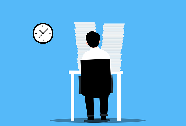 Free stressed employee overwork vector