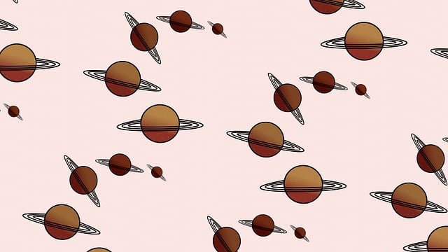 Free planets saturn pattern illustration