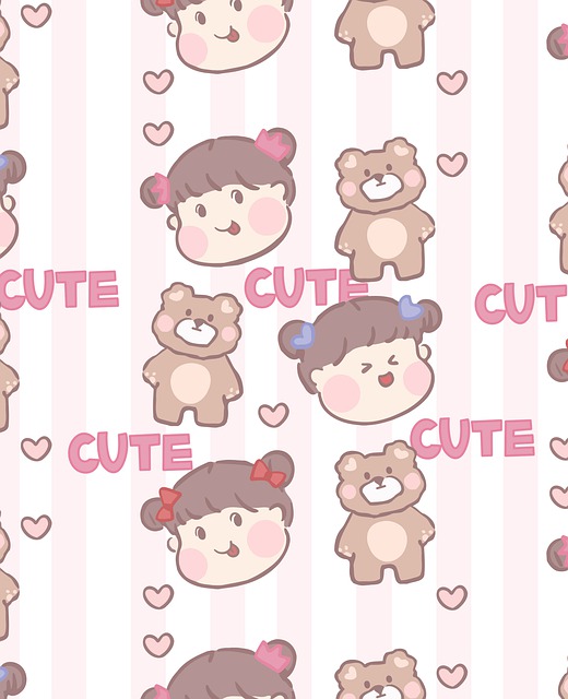 Free Girl Bear illustration and picture