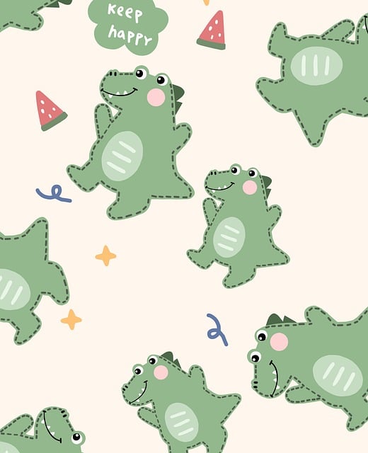 Free dinosaur cartoon background illustration