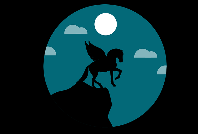 Free horse flying silhouette vector
