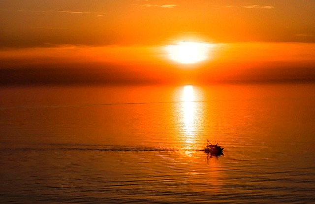 Free Sunset Sea photo and picture