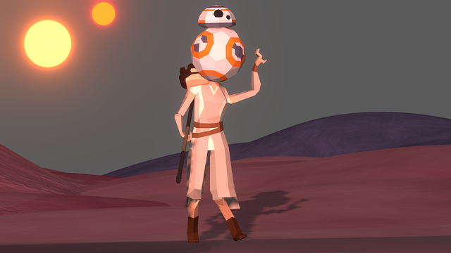 Free star wars space droid illustration