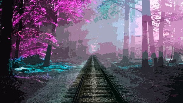 Free Tracks Trees illustration and picture