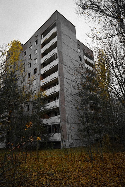 Edifício, Abandonado, Chernobyl, Ucrânia
