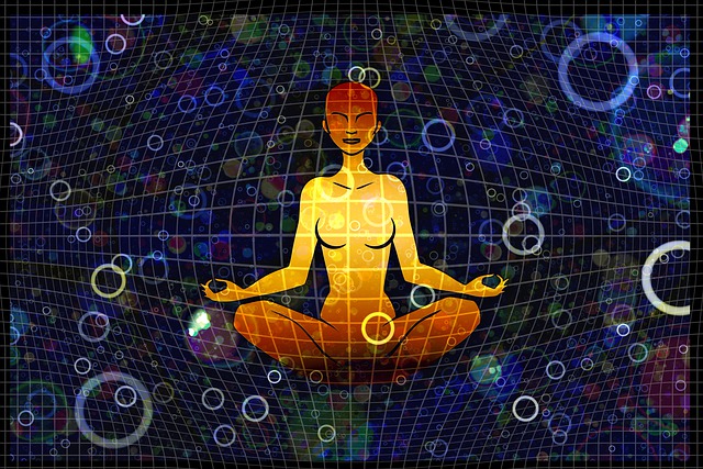 Mulher, Meditação, Rede, Círculos