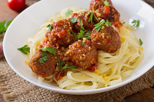 Espaguetis, Fideos, Tomates, Pasta