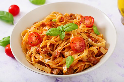 Espaguetis, Fideos, Tomates, Pasta