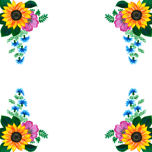 Free flowers roses sunflowers vector
