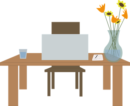 Free Computer Desk vector and picture