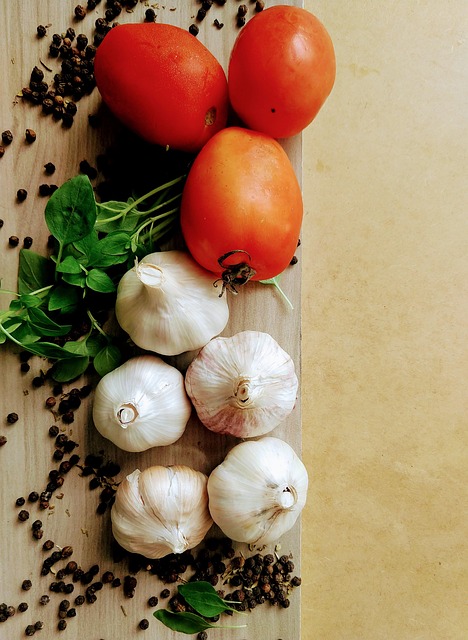 Tomaten, Knoflook, Eten, Ingrediënten