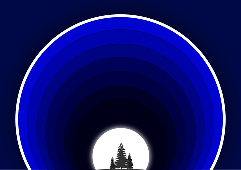 Free Tunnel Trees vector and picture