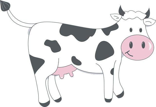 Free cow ruminant milk vector