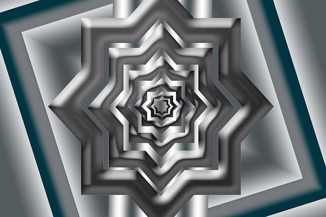 Achthoekige, Ontwerp, Textuur, Zilver