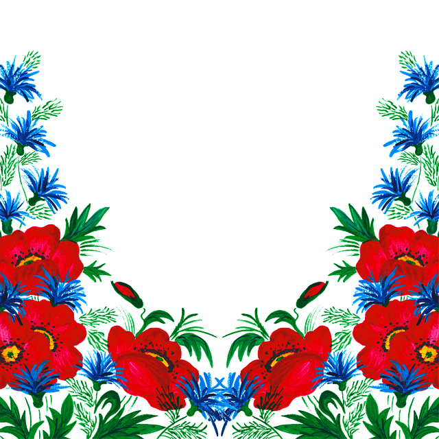 Free border flowers watercolor vector