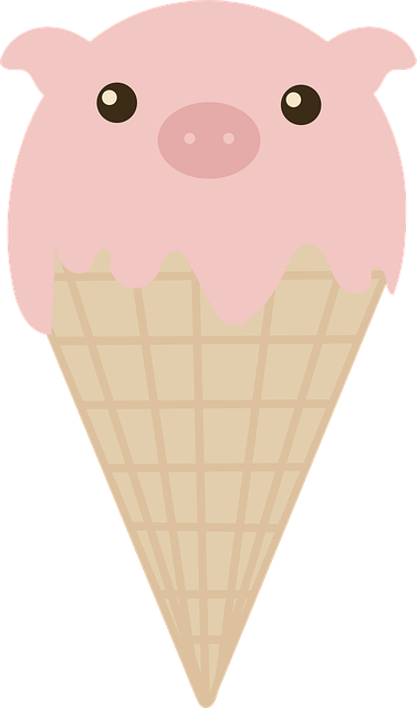 Iskrem, Dessert, Kjegle, Jordbær