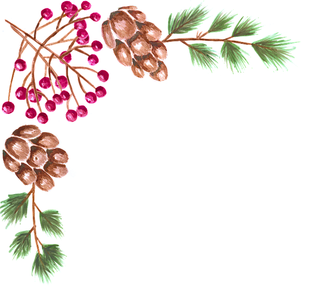 Laub, Vogelbeeren, Zapfen, Nadeln