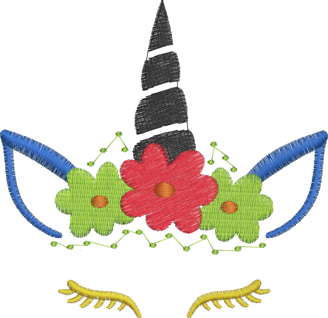 Download Embroidery Unicorn Eyes RoyaltyFree Stock Illustration Image