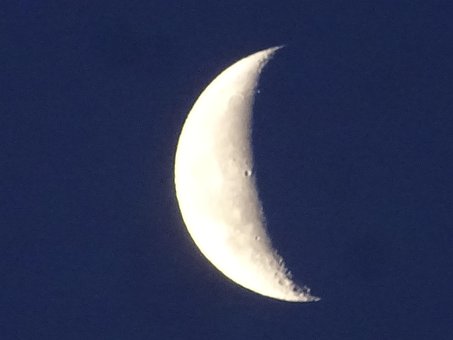 Free Waning Moon Sunrise photo and picture