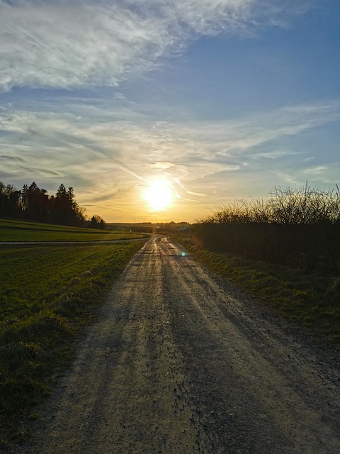 Free Sunset Gravel Road photo and picture