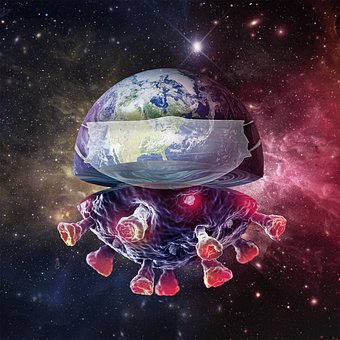Corona, Maske, Erde, Coronavirus, Virus