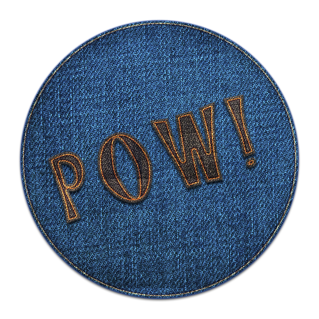 Free pow circle badge illustration