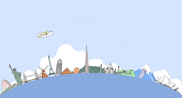 Free travel travelling attractions illustration