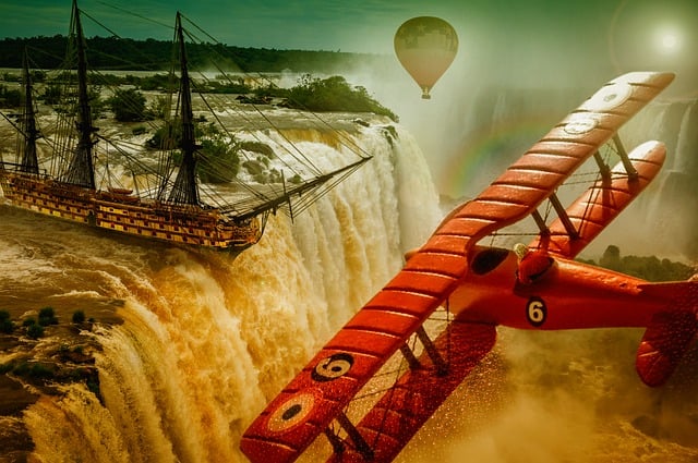 Free photomontage composing fantasy illustration