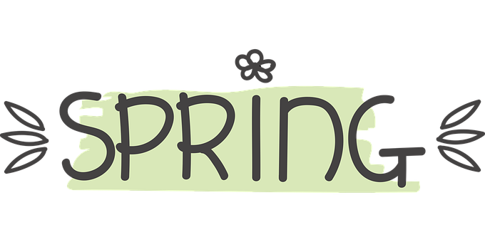 Vår, Stasjon, År, Blomst, Blad, Word