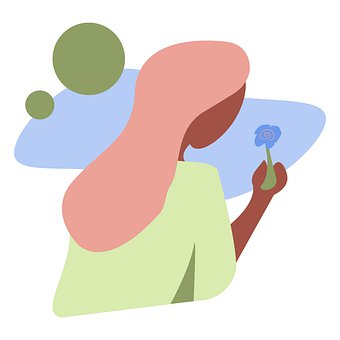 Mujer, Flor, Mujer Con Flor, Oliendo