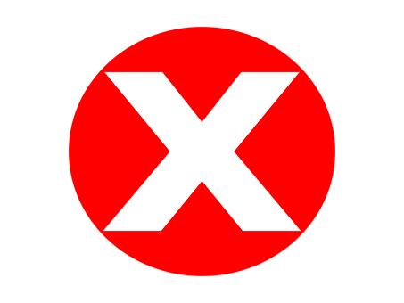 Free X Button vector and picture