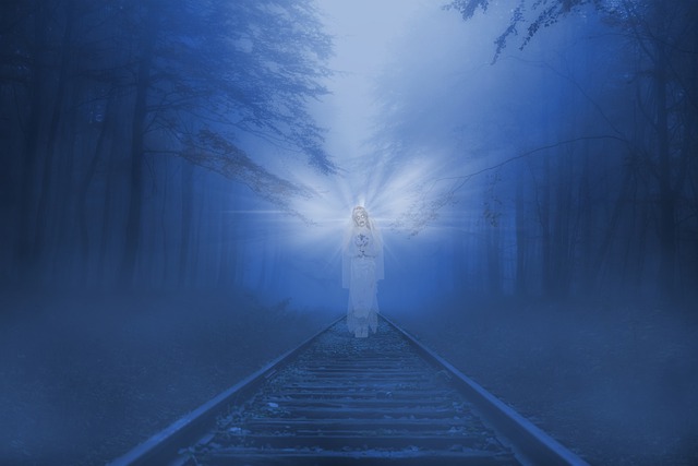 Fantasie, Geist, Eisenbahn, Nacht, Nebel