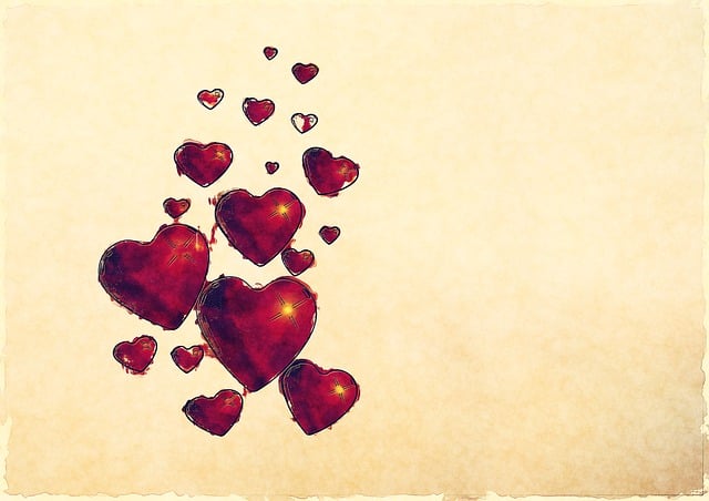 Hintergrund, Herzen, Schreibwaren, Liebe