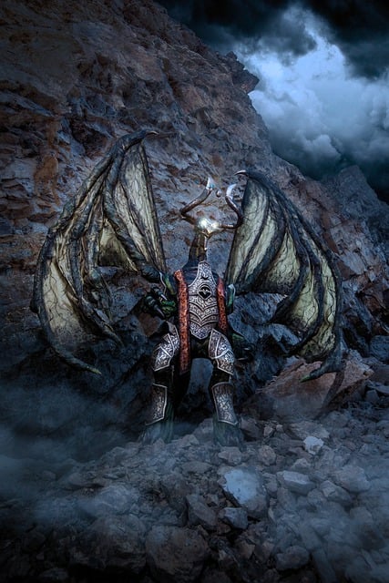 Free dragon fantazy cosplay illustration